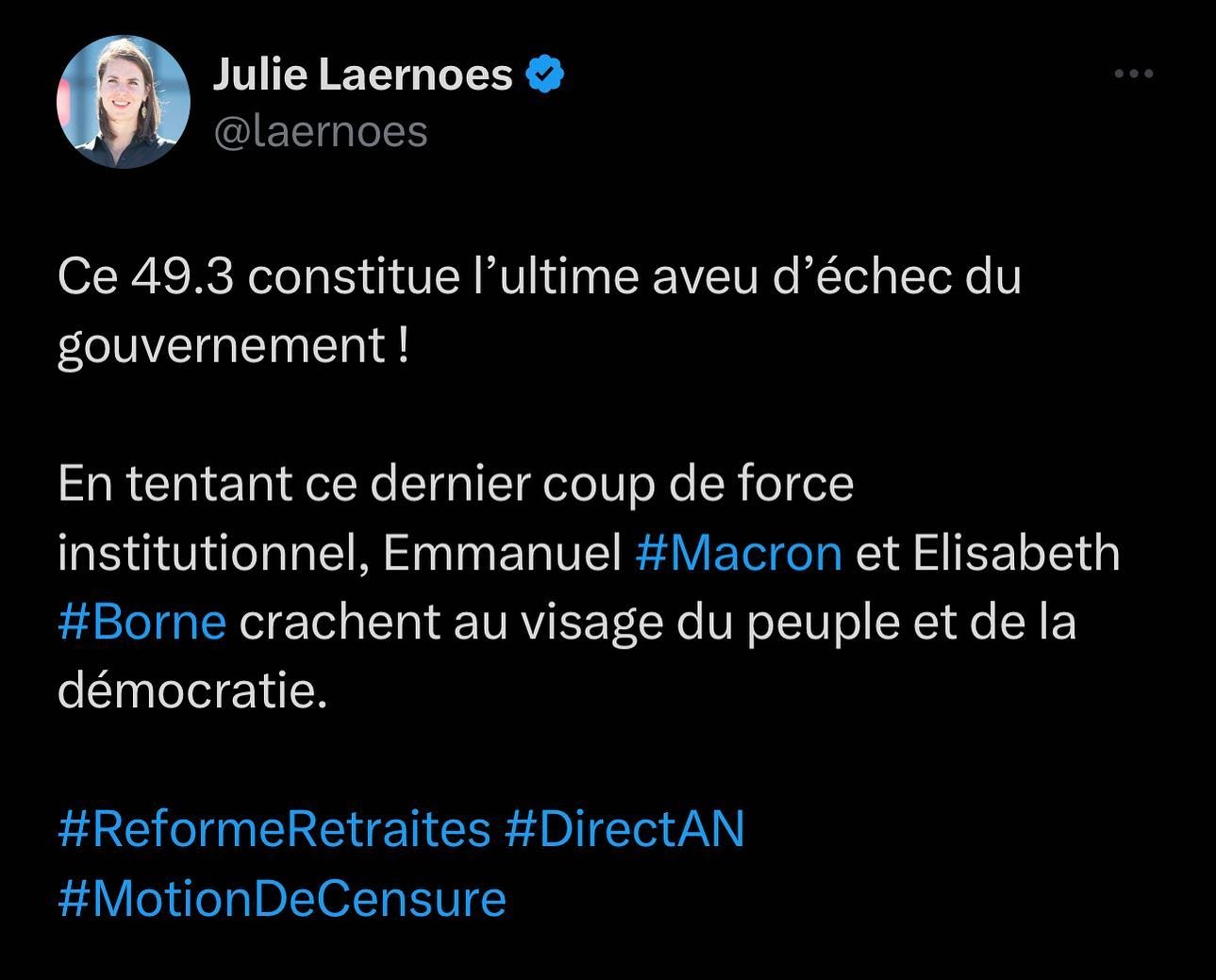 #reformeretraites #motiondecensure
