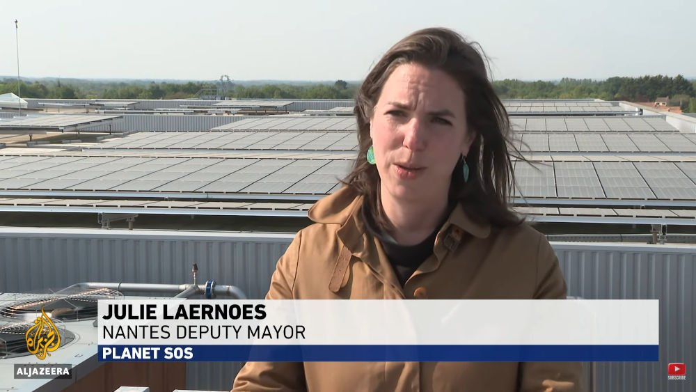 Julie Laernoes dans un reportage d'Al Jazeera à Nantes