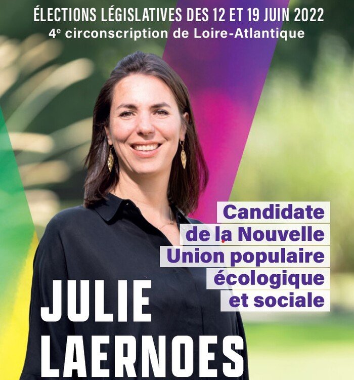 Affiche Julie Laernoes candidate NUPES 4404